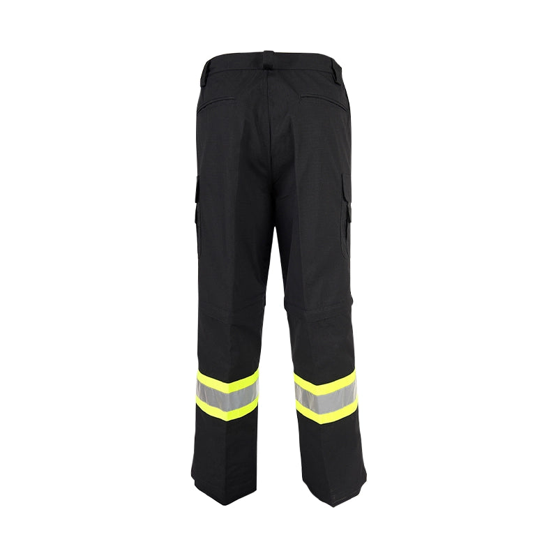 Coolworks Ventilated Cargo Style Workpants, 4″ Refl. Tape (Black)