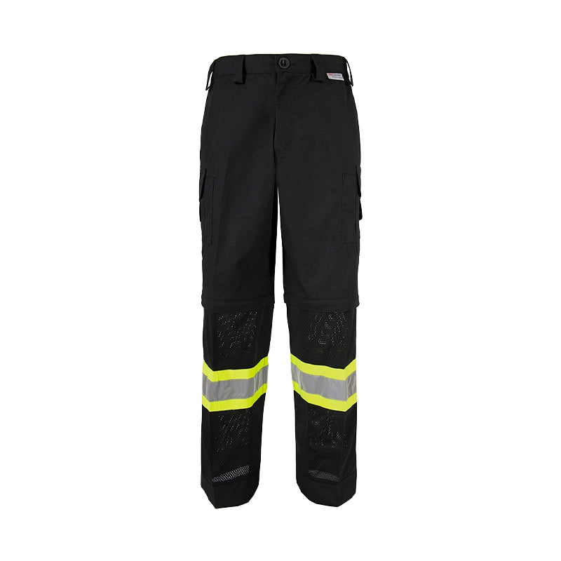 Coolworks Ventilated Cargo Style Workpants, 4″ Refl. Tape (Black)