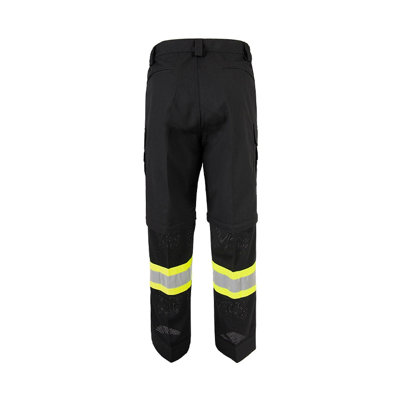 Coolworks Ventilated Cargo Style Workpants, 4″ Refl. Tape (Black)-6