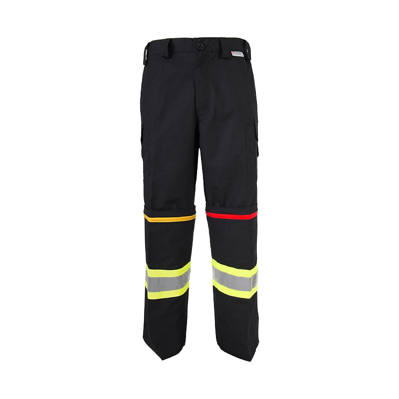Coolworks Ventilated Cargo Style Workpants, 4″ Refl. Tape (Black)