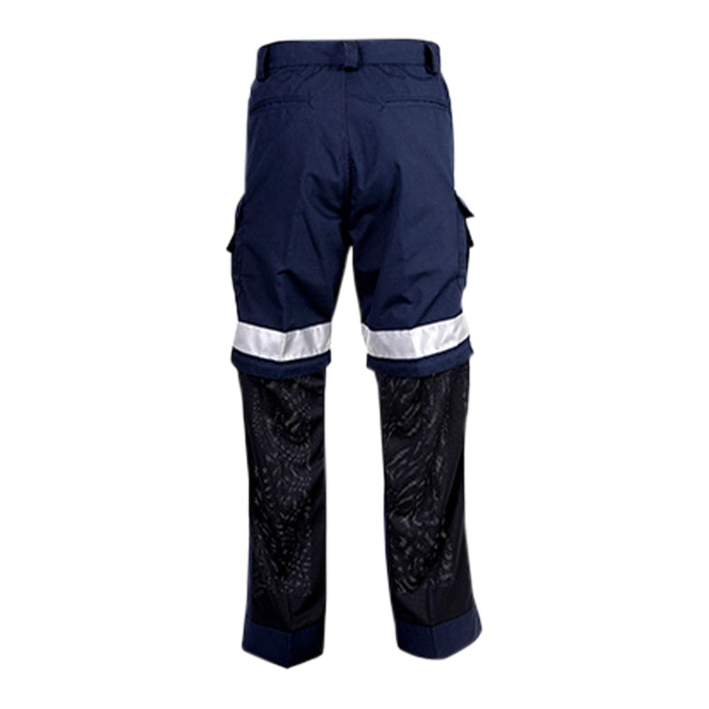 Coolworks Ventilated Cargo Style Workpants, 2″ Silver Refl. Tape (Navy)-7