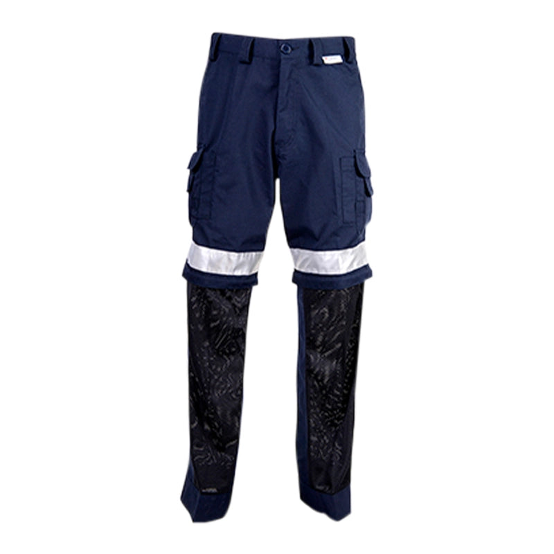 Coolworks Ventilated Cargo Style Workpants, 2″ Silver Refl. Tape (Navy)-6