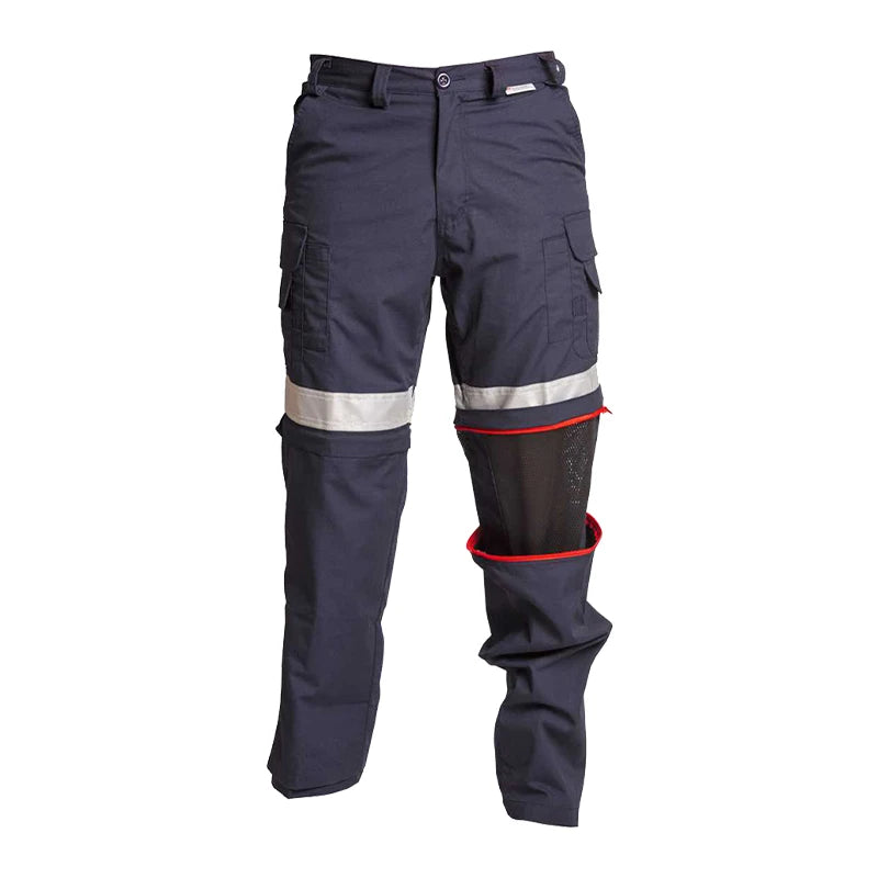 Coolworks Ventilated Cargo Style Workpants, 2″ Silver Refl. Tape (Navy)