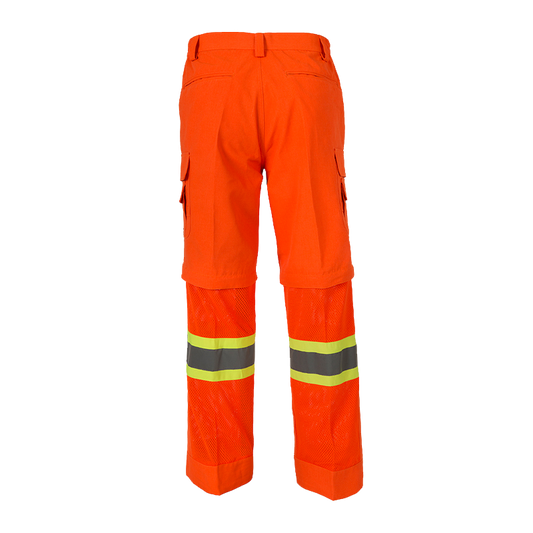 Coolworks Ventilated Cargo Style Workpants, 4″ Refl. Tape (Orange)