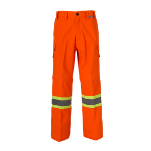 Coolworks Ventilated Cargo Style Workpants, 4″ Refl. Tape (Orange)