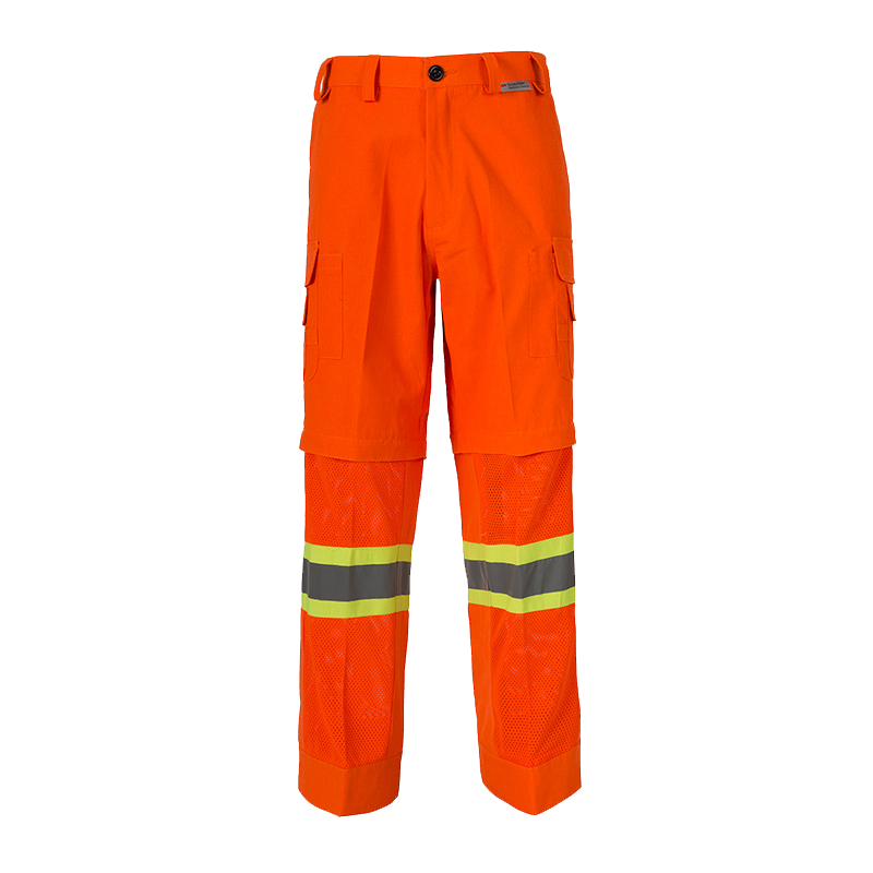 Coolworks Ventilated Cargo Style Workpants, 4″ Refl. Tape (Orange)-5