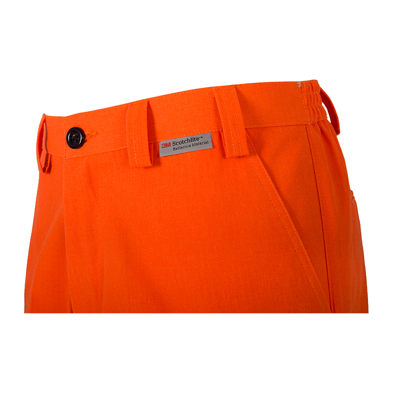 Coolworks Ventilated Cargo Style Workpants, 4″ Refl. Tape (Orange)-6