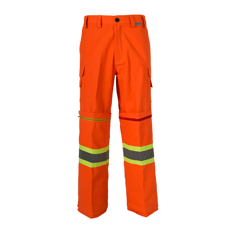 Coolworks Ventilated Cargo Style Workpants, 4″ Refl. Tape (Orange)-7