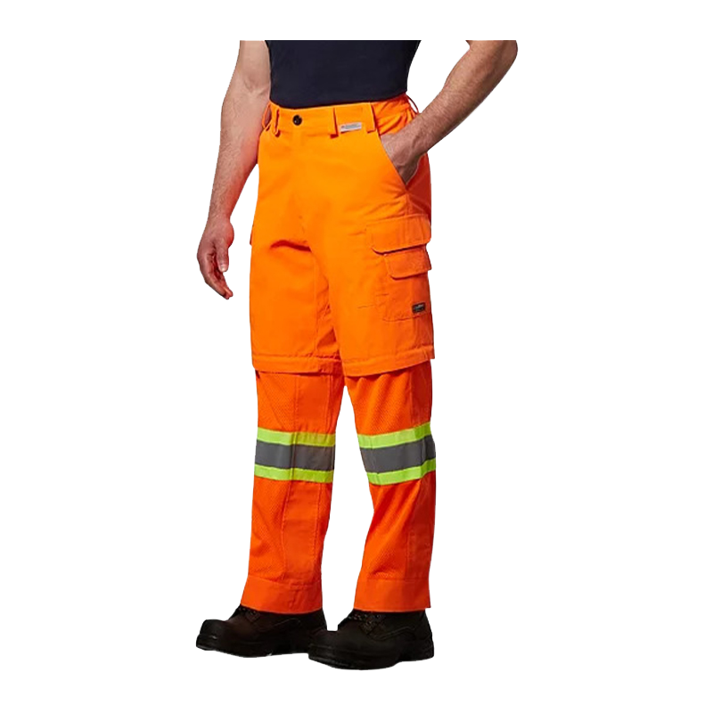 Coolworks Ventilated Cargo Style Workpants, 4″ Refl. Tape (Orange)-9