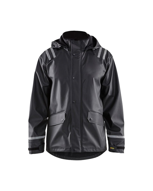 Blaklader Hooded Rain Jacket with Reflective Details