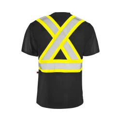 Ground Force Short Sleeve Traffic T-Shirt, 4″ Refl. Tape without arm bands (4-Pack)- TT1