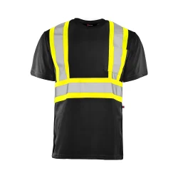Ground Force Short Sleeve Traffic T-Shirt, 4″ Refl. Tape without arm bands (4-Pack)- TT1