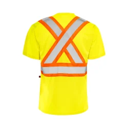 Ground Force Short Sleeve Traffic T-Shirt, 4″ Refl. Tape without arm bands (4-Pack)- TT1