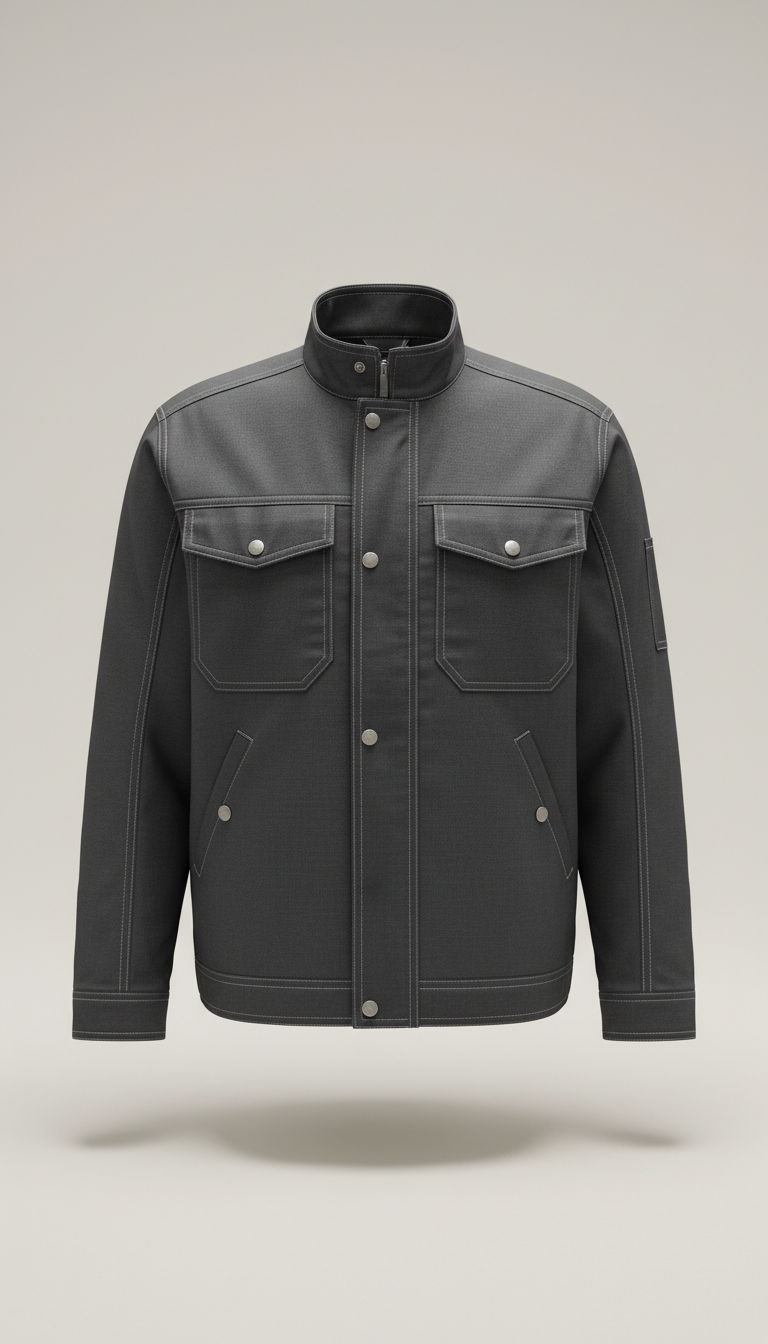 Water-Resistant Work Jacket with Technical Shell